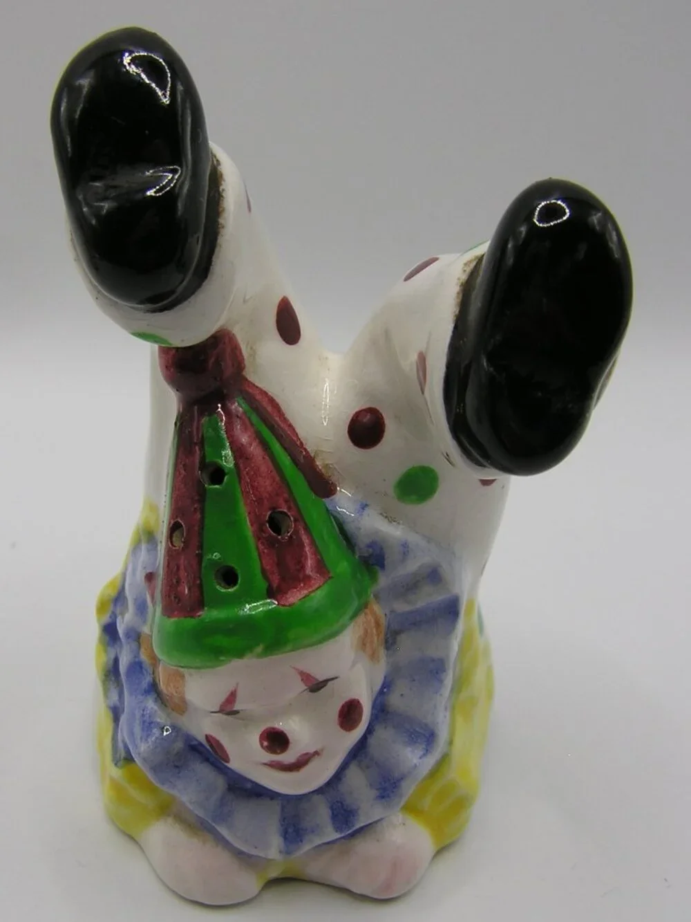 Vintage Made in Japan Tumbling Clown Salt and Pepper Set